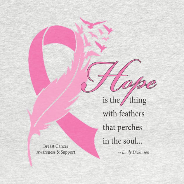 Breast cancer hope quote with black type by Just Winging It Designs